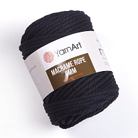 Macrame Rope 5mm (750, Черный)