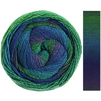 Gomitolo Versione (423, Темно - зеленый / зеленый лист / синий / чернильно - синий / сине - фиолетовый)