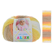 Baby Wool Batik (4797, Оранжевый / белый / бежевый)
