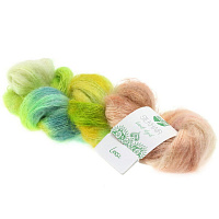 Silkhair hand-dyed (606, Лайм / бело - зеленый / оливковый / нефрит / бирюзовый / ванильный / желтый / петроль / розовый / те)