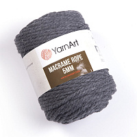 Macrame Rope 5mm (758, Темно - серый)