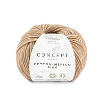 Cotton-Merino Fine (81, Бежево - красный)