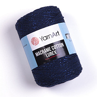 Macrame Cotton Lurex (740, Синий / синий люрекс)
