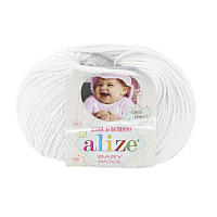 Baby Wool Alize (55, Белый)